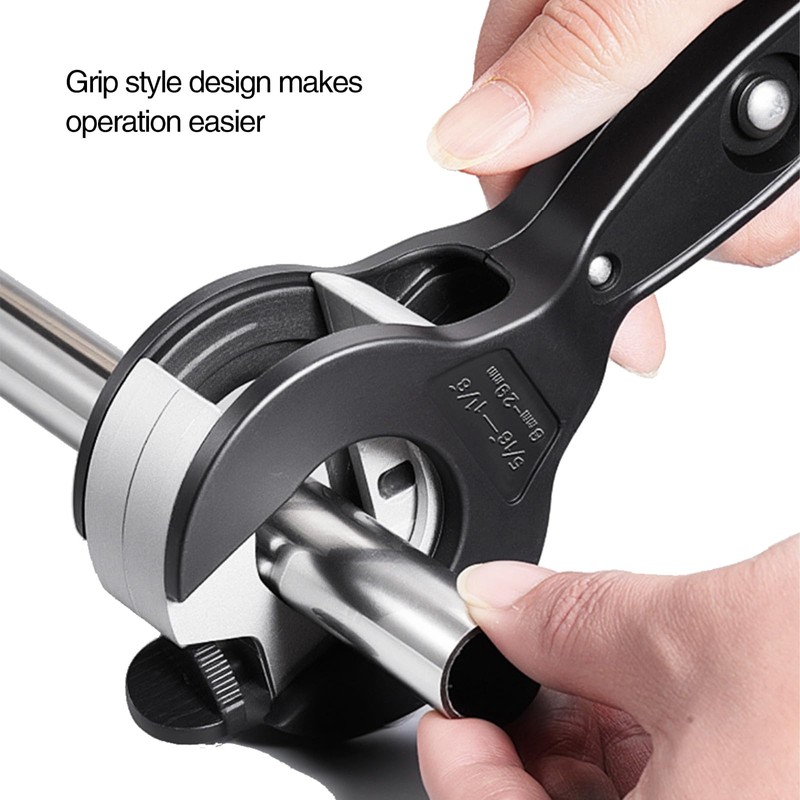Ratchet Tubing Cutter, Tube Cutter 5/16"-1-1/8" Compact 2-in-1 Pipe Cutter
