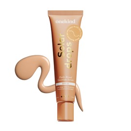 Onekind Solardrops SPF 55 Daily Mineral Sunscreen Serum for Sensitive Skin, Lightweight Wrinkle Defense Non-Comedogenic Zinc Oxide Formula with UVA & UVB Protection, Water Resistant | Onekind