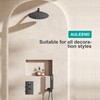 AULEEND 8 Inch Round Rain Shower head, High Flow Stainless