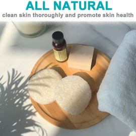 54 pcs/Set Natural Exfoliating Face Pad Loofah Sponge Facial Brush - Makeup Remover - Shower Scrubber - Remove Dead Skin - Body Bath Spa for Men & Women - Renewable Resource - Pack of 54