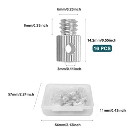 16 pcs 1/4 Inch Screw, Camera Mounting Screw, Metal Inch Screws, Plug Threading Screw, 1/4 Inch Camera Quick Release Screw, Camera Tripod Thread Adapter Lanyard Screw for Tripod, Monopod