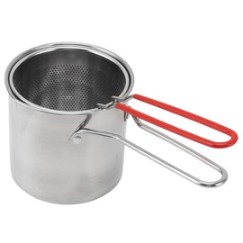 Deep Fryer Pot 304 Stainless Steel Frying Pan Stock Fry Pot with Strainer Basket and Handle for Frying Shrimp Deep Fryer Pot 304 Stainless