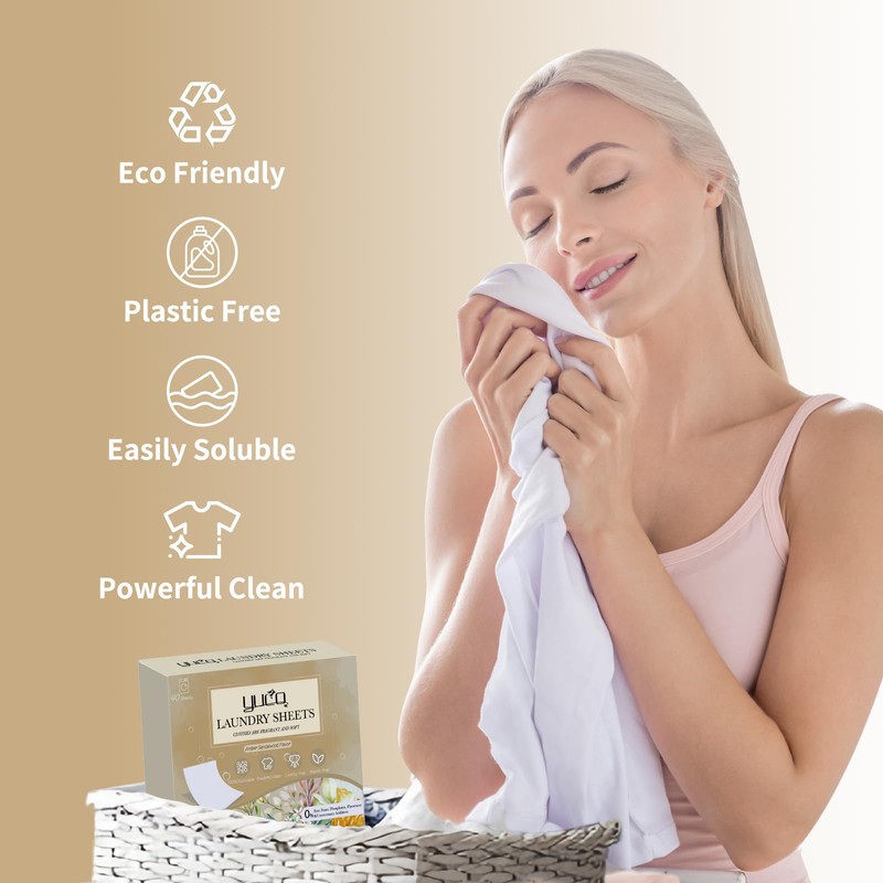 YUCO Laundry Detergent Sheets 160 Loads, Plastic Free Sheet No