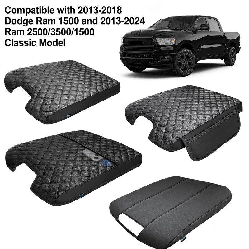Center Console Cover Compatible with 2013-2018 Dodge Ram 1500 &