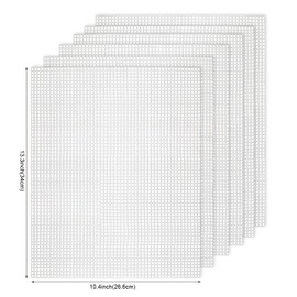 6 Pieces 7 Count Plastic Mesh Canvas Sheets for Embroidery, Acrylic Yarn Crafting, Knit Crochet Projects