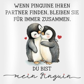 Shirtracer Cushion 40 x 40 cm Decorative Cushion – When Penguins Find Their Partner They Stay Together Forever I Partner Gifts Anniversary Gift Couple Gifts for Couples Christmas