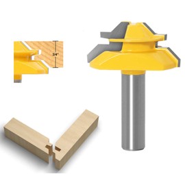 APlus 45 Degree Mitre Glue Cutter Router Bit Woodworking Cutter Cutting Tool for Engraving Machine Trimming Machine