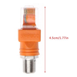 Riiichflowshop F Female To RJ45 Male Coaxial Coupler Adapter RJ45 To RF Connector Converter, Orange