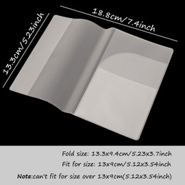 Honbay 10PCS Plastic Passport Cover Passport Protector with Extra Slots for CN, US, UK and Other Standard Size Passports, frosted, 13.3*9.4cm, Compact