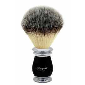 Syntactic Hair Shaving Brush with The Antique Designed Handle in Black & Metal Color with Designer Box. Gifts for Men WHO Have Everything