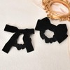 Velvet Hair Bow Hair Scrunchies for Women Girls Black Bow
