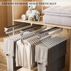 CICUFY Pull Out Closet Rod, 13.7inch Heavy Duty Pants Rack,