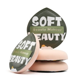 FERYES Large Drop Powder Puff for Powder Foundation & Concealer, Makeup Setting - Powder Puff for Loose Powder, Cosmetics, 2 Pieces