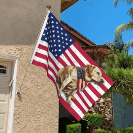 Labrador House Flag 3x5 Ft Double-Sided Printed Flag Home Outdoor Indoor Garden Home Decoration Banner