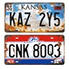 Panguru 2 Pieces Prop License Plates from Supernatural, Metal Stamped