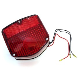 Reproduction Tail Light Assembly - 33701-126-721 - Fits Honda C/CT/SL/XL70 CT90/110/125 SL/XL/CL100 CB/MT/SL/CL/XL125 CM185/200T XL250/350 CM400T/450 red