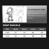 Laorde Swivel Eye Snap Shackle 316 Stainless Steel Quick Release