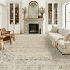 BILEEHOME Cream and Light Tan Rug for Bedroom Neutral Boho