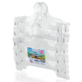 Hangerworld 10 White 28cm Plastic Childrens Coat Trouser Skirt Clothes Garment Clips Baby Toddler.
