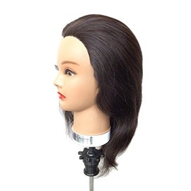 Diana 1-14-16" Dark Brown 100% Human Hair Cosmetology Mannequin Manikin Training Head16-18" Dark Brown 100% Human Hair Cosmetology Mannequin Manikin Training Head