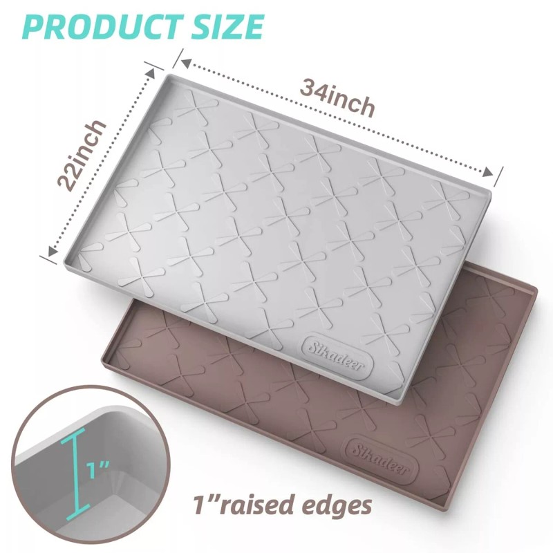 SIKADEER Under Sink Mat for Kitchen Waterproof, 34" x 22"