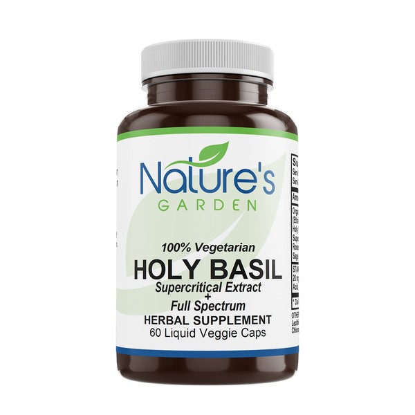 NATURE'S GARDEN ESSENTIALS Holy Basil - 60 Liquid Veggie Caps