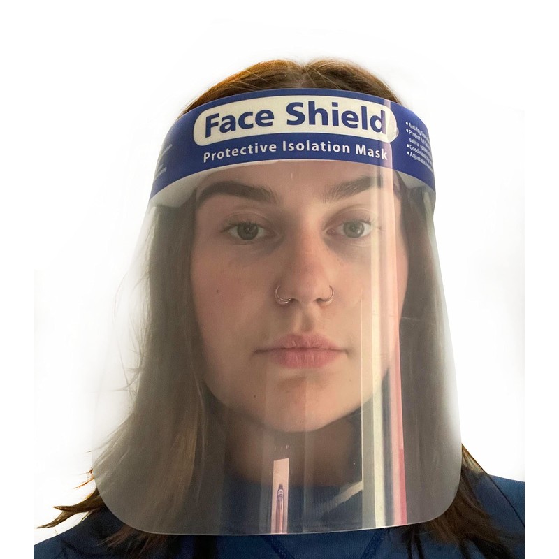 Komonee Face Shield Reusable Plastic Safety Visor Screen Transparent Cover