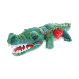 DolliBu I Love You Valentine Plush Green Alligator - Cute Stuffed Animal with Red Heart and Name Personalization Gift for Valentines Day, Birthday, Anniversary - 24 Inches