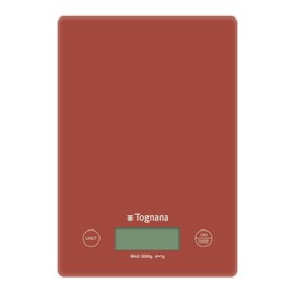 Tognana Iridea Kitchen Scales with LCD Display and Touch Screen Buttons, Apple Red