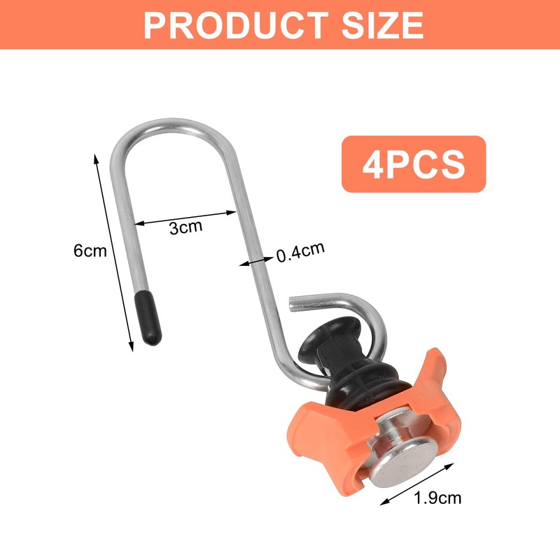 DAWRIS Pack of 4 Hooks for Airline Rail, Airline Rail