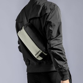 tomtoc Compact EDC Sling Bag, Minimalist Chest Shoulder Backpack Crossbody Bag for Men and Women, Lightweight Everyday Carry Bag for Tactical, Travel, Work, Gym, Sport, Light Cyan, 4L