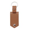 PU Tan Leather Blank Photo Fob Keyring Picture Keychain Frame