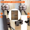 2 Pack Cabinet Latch Double Roller Catch for Cupboard Closet
