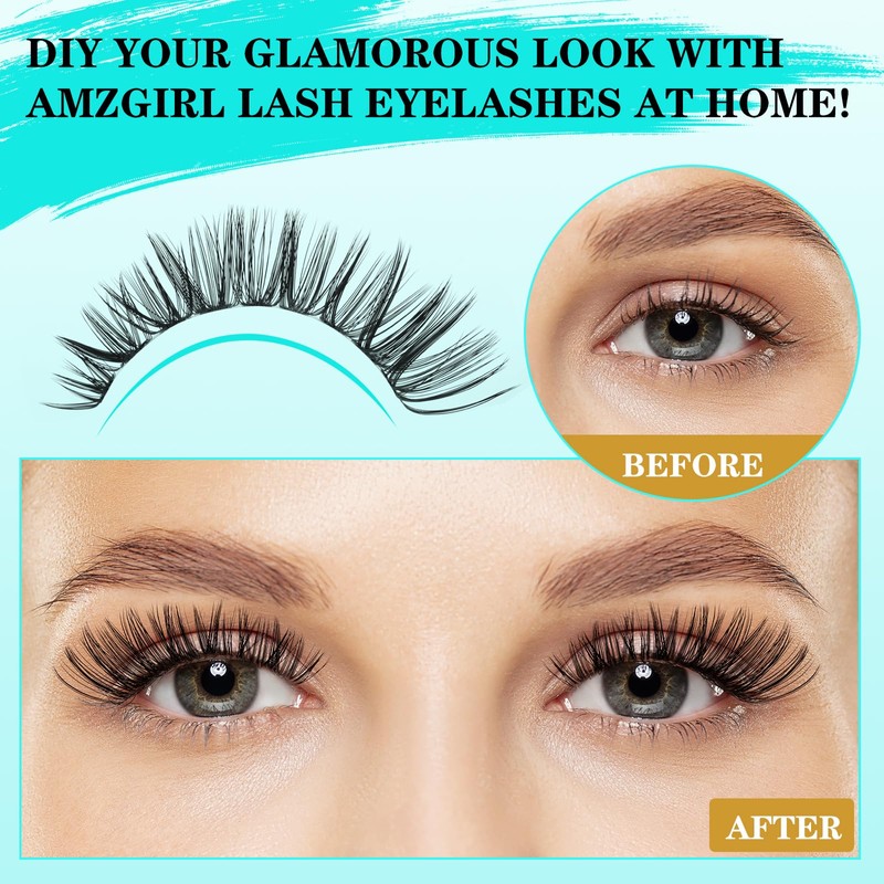 Eyelash Cluster Kit 240 Pieces Eyelash Extension Kit D Curl