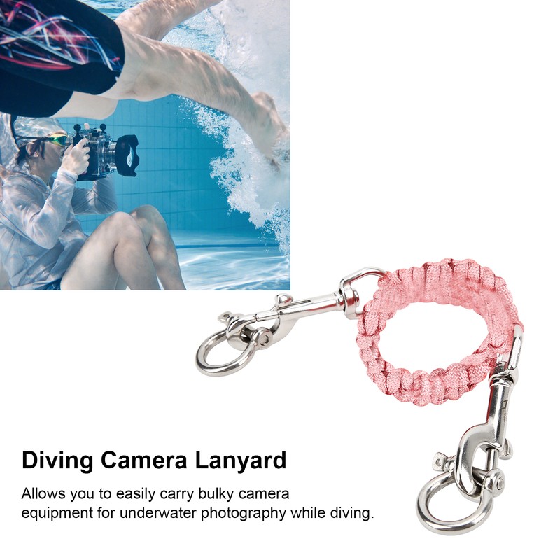 Diving Camera Lanyard Corrosion Rust Resistance 360° Flexible Rotation Diving
