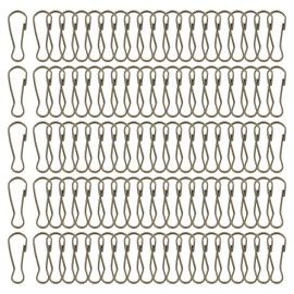 PATIKIL Lanyard Hooks, 240 Pcs 20mm Stainless Steel 304 Spring Snap Hook Metal Clips Clasp for Key Chain Key Rings ID Card Shower Curtain, Bronze