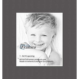 8x10 Cinder / Charcoal Custom Mat for Picture Frame with 4x6 opening size (Mat Only, Frame NOT Included)