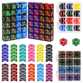 FourDragons 110 Pieces MTG Abilities Keyword Tokens 12mm Dice Counters Set for Magic The Gatering, MTG Life Counter Buff Tokens with Box, Compatible with TCG CCG Magic Card Games Accessories