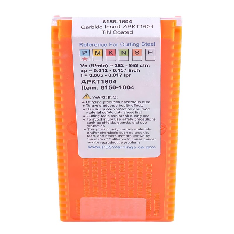 Accusize Industrial Tools APKT1604 TiN Coated Carbide Inserts for Machining