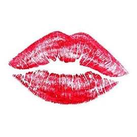 Loyalty Reward Stamp - self Inking - Red Kiss Lips 11mm