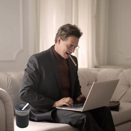 Tuklye Car Ashtray, Taba Coil, One Irma, Portable Ashtray, Compatible with IQS Accessories, Ashtray, Stylish, Car Use, Home, Guest Room, Living Room, Office, Car Use, Menu, Women's, Gift (Black)