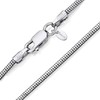 Amberta Women 925 Sterling Silver 1.4 mm Snake Chain Necklace: