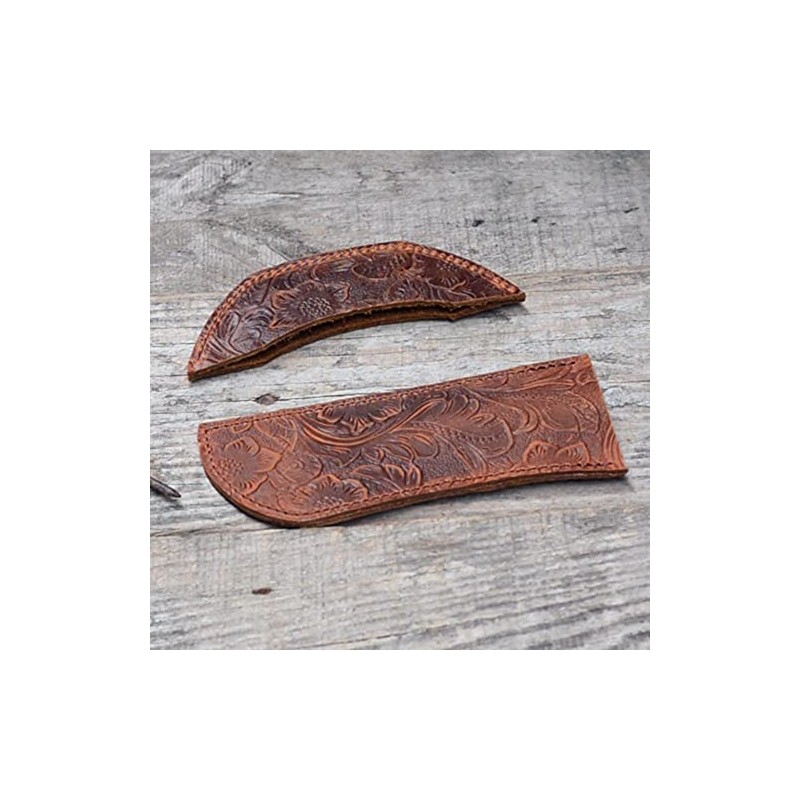 JJNUSA Leather Cast Iron Handle Cover，Skillet Handle Cover, Handmade Leather