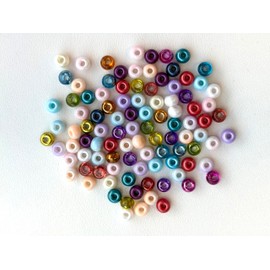 100 p Unique Mix of Czech Glass Beads for Jewelry Making, Beads & Bead assortments. Pony Beads 5.5 mm, Mega Mix