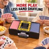 Automatic 2-Deck Card Shuffler, Battery Operated Electric Playing Card Shuffle
