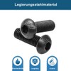 Duokon Pack of 50 M3 Hexagon Socket Screws Set, Black
