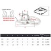 304 Stainless Steel Diamond Eye Pad Plate with Ring 5/16"