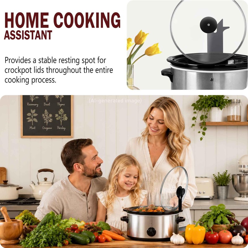 Slow Cooker Pot Lid Holder - Sturdy Lid Rack Designed