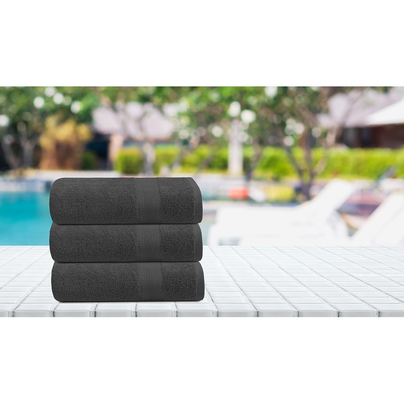 TEXCRAFT Medium Size Bath Towels Set of 6 – 100%