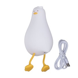LED Night Light Cute Lying Duck Shape Soft Silicone Soft Lighting USB Rechargeable Night Lamp